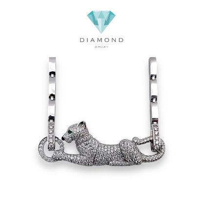 Panther Full Diamond Necklace / Diamond Jewelry