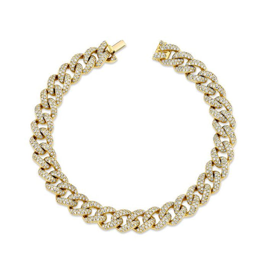 Diamond cuban pave diamond medium Bracelet