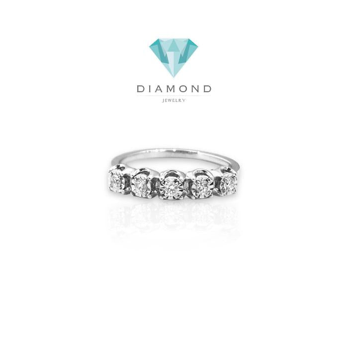 Tennis Diamond Ring 18k 4 diamond solitaire/lstring diamond ring tennis ring/cincin listring 4 mata 18k-Diamond Jewelry