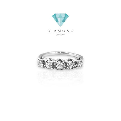 Tennis Diamond Ring 18k 4 diamond solitaire/lstring diamond ring tennis ring/cincin listring 4 mata 18k-Diamond Jewelry
