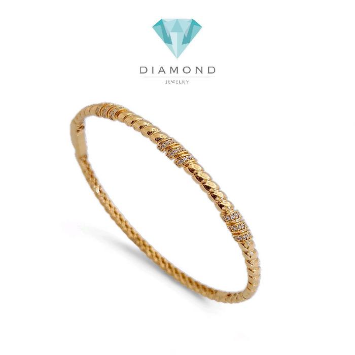 Bangle Gold Bracelet / Diamond Jewelry 437GMS629LS