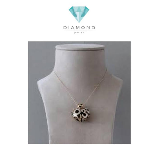 Frank Muller Crazy Hour Pendant onyx Diamond 18K gold Diamond jewelry-1ABD2000WP-HT-PO