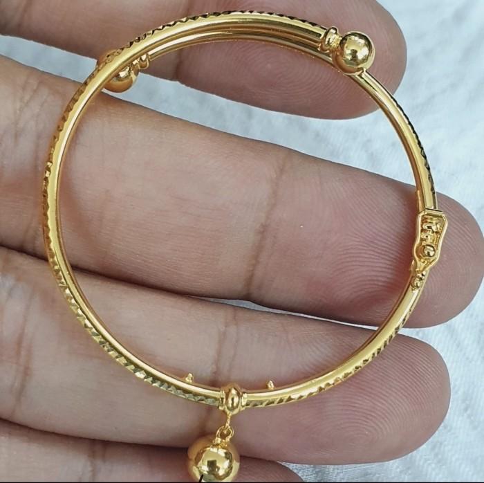 Gelang bayi emas ulir