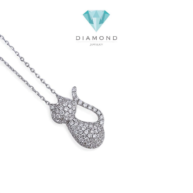 Cat Diamond Pendant 18K / Liontin Berlian Kucing 18K / Diamond Jewelry 7LBM1550WPLS - HT