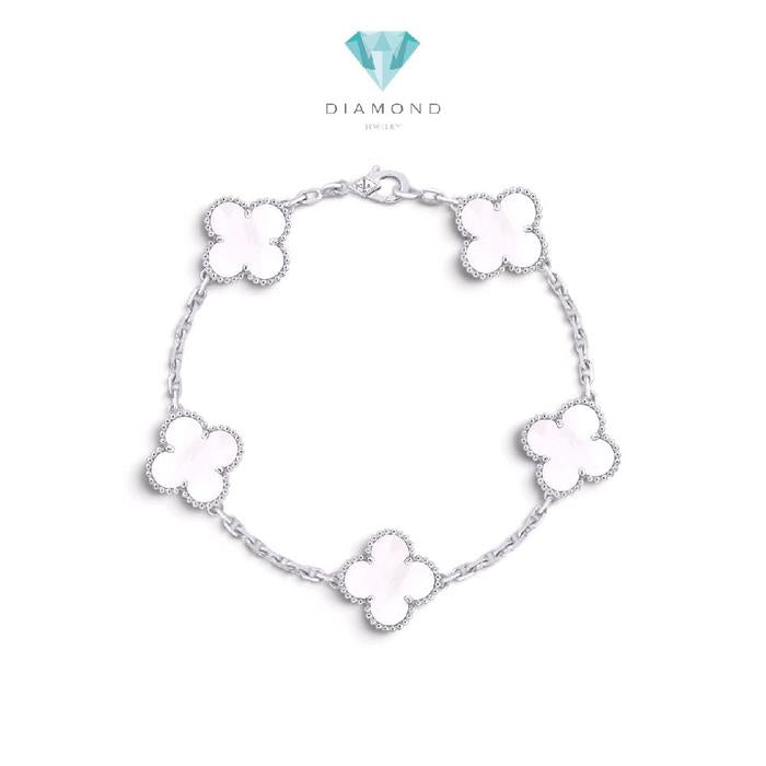 Clover Alhambra Mop 5 flowers Bracelet  18K / Gelang Mop 5 bunga 18K / Diamond Jewelry / PB24957
