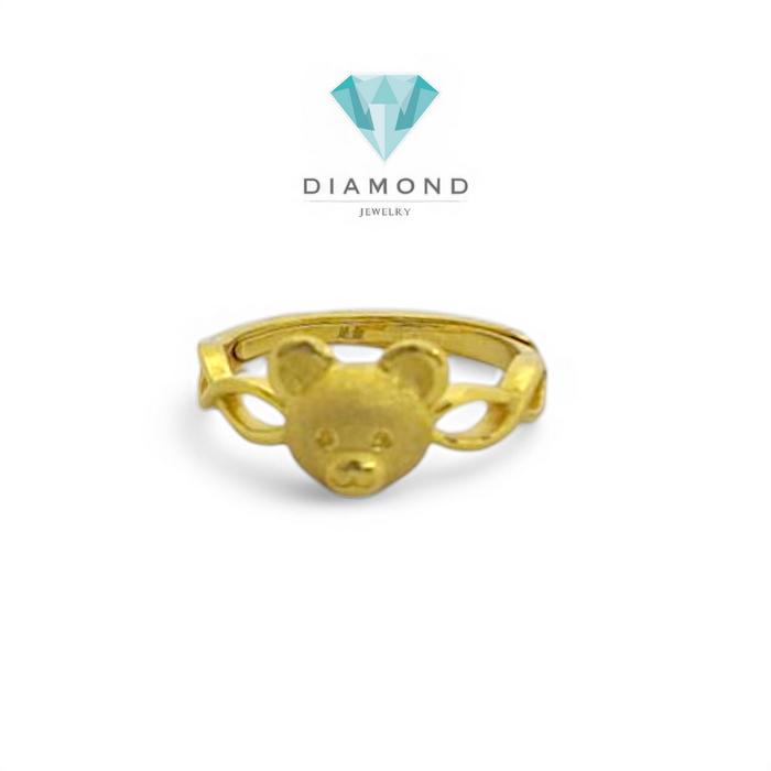 Cincin Mas Bear 24K-Diamond Jewelry