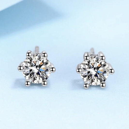 Solitaire 1CT Diamond Earring 18K LABGROWN IGI-Elsy Jewelry-1ALGLS-800ls