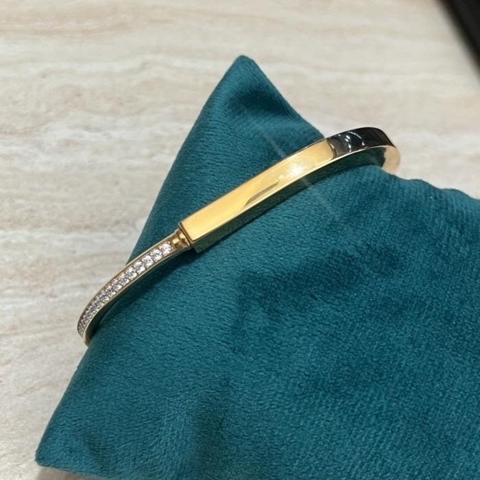 Lock Bangle 18k Gold-Diamond Jewelry MAG