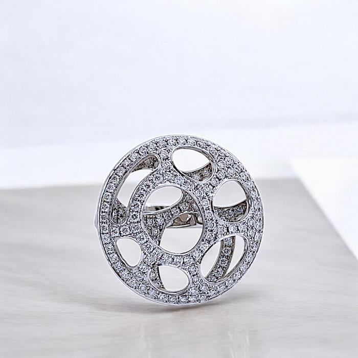 Circle Diamond Ring 18K / Diamond Jewelry