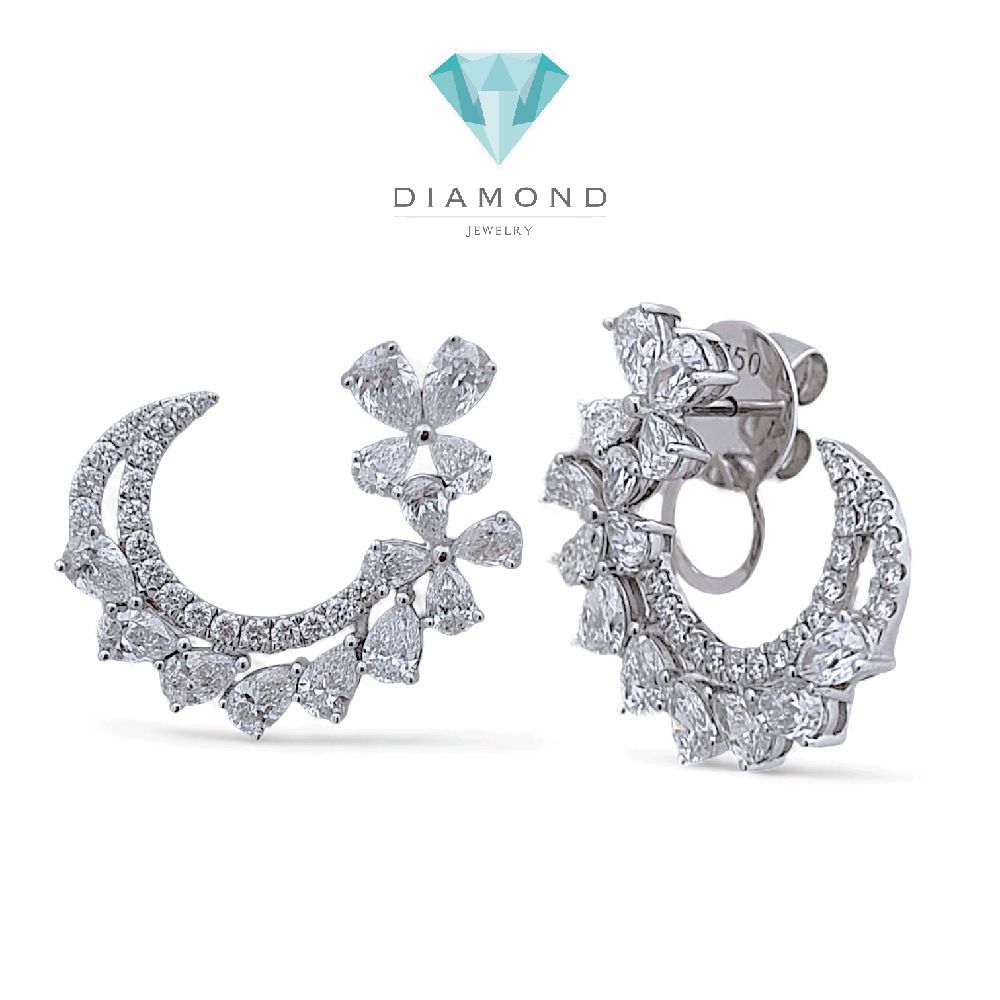 Flower Diamond Earring 18K Model C / Anting Bunga Berlian 18K / Diamond Jewelry 397AB20600VIONLS -HT