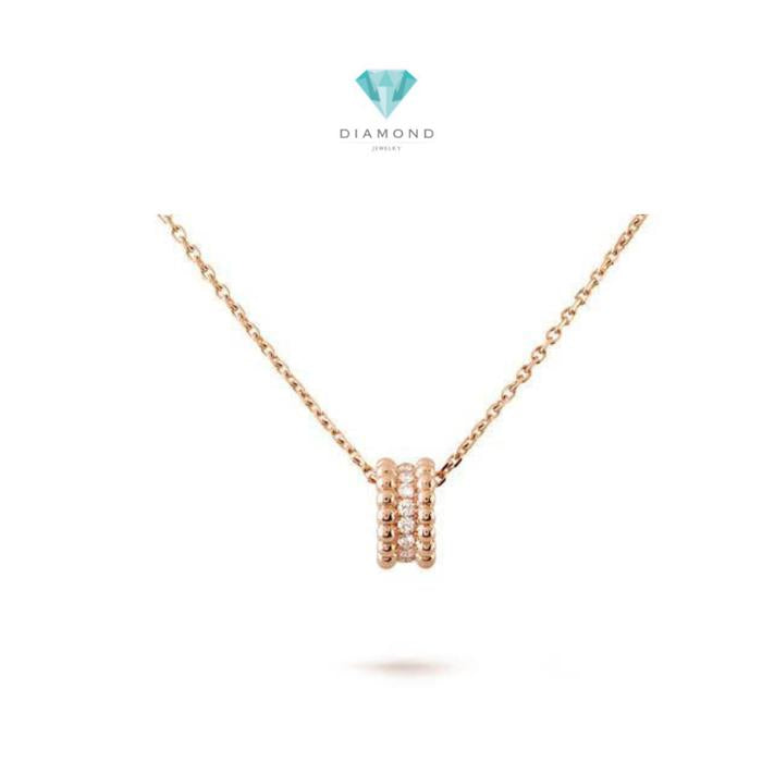 Perlee VCA pendant 1 row 18K Gold Diamond Jewelry-PERLEEVCAPENDANT1ROW