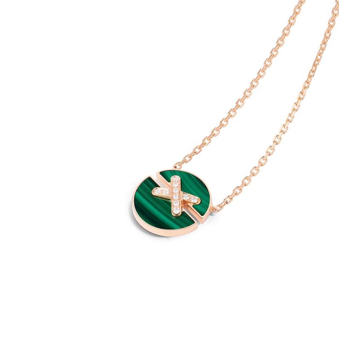Jeux de Lien Malachite small pendant 18k Chaumet-Diamond Jewelry