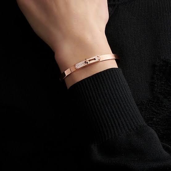 Diamond Bangle  kelly Diamond Jewelry - Rose Gold 030404-HT
