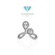 Cincin Berlian duo round oval- cincin beelian oval bulat-Diamond Jewelry