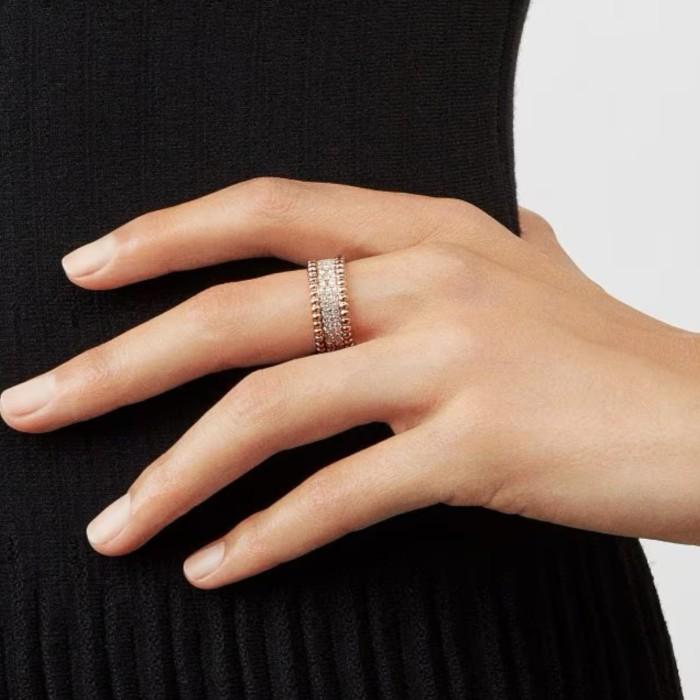 Perlee pave diamond vc 18k rose gold-Diamons Jewelry