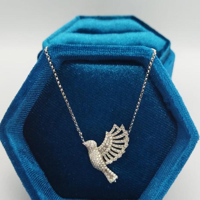 Diamond Necklace Flying Bird 18K White Gold Diamond Jewelry-1KB5LSNEWFLYING-HT