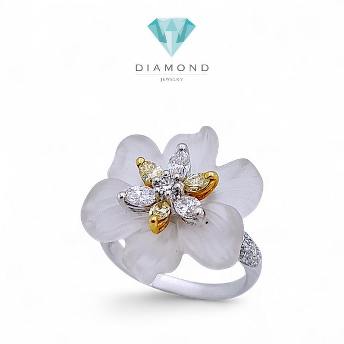 Flower Diamond Ring 18K / Diamond Jewelry