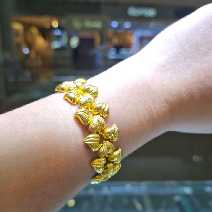 Gelang Emas Bunga Kendari  23K-Diamond Jewelry