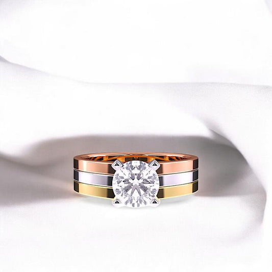 Rangka Vendome CRT tri color Ring 18K / Diamond Jewelry