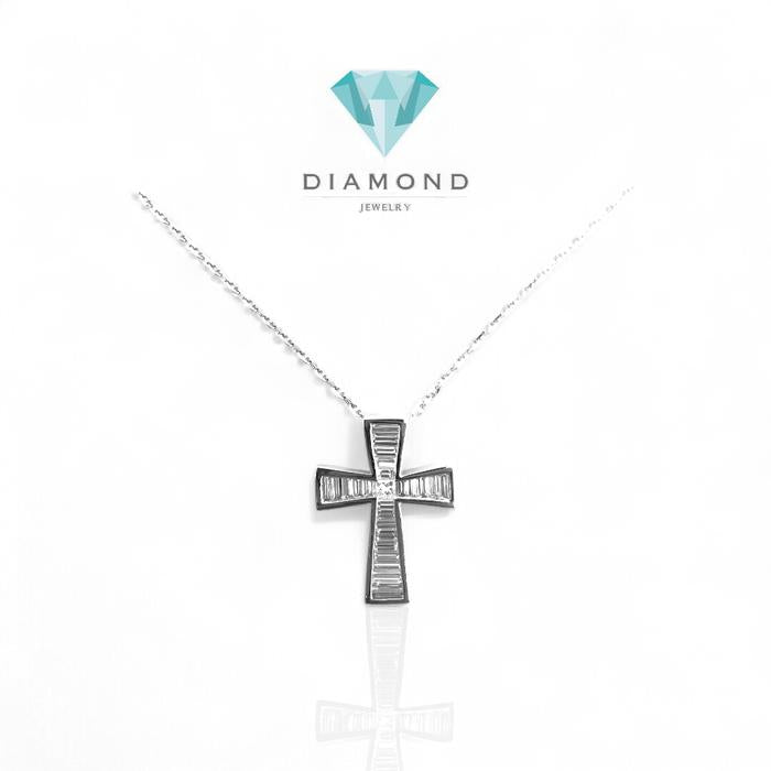 Baguette Diamond Cross Pendant