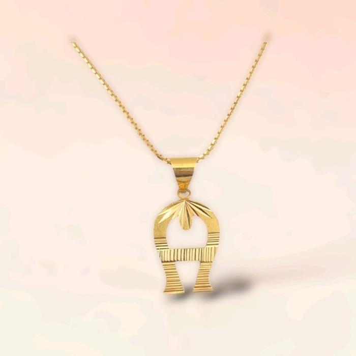 Gold Pendants Letter A 23K / Liontin Emas Huruf A 23K / Diamond Jewelry / 288LMSWP2