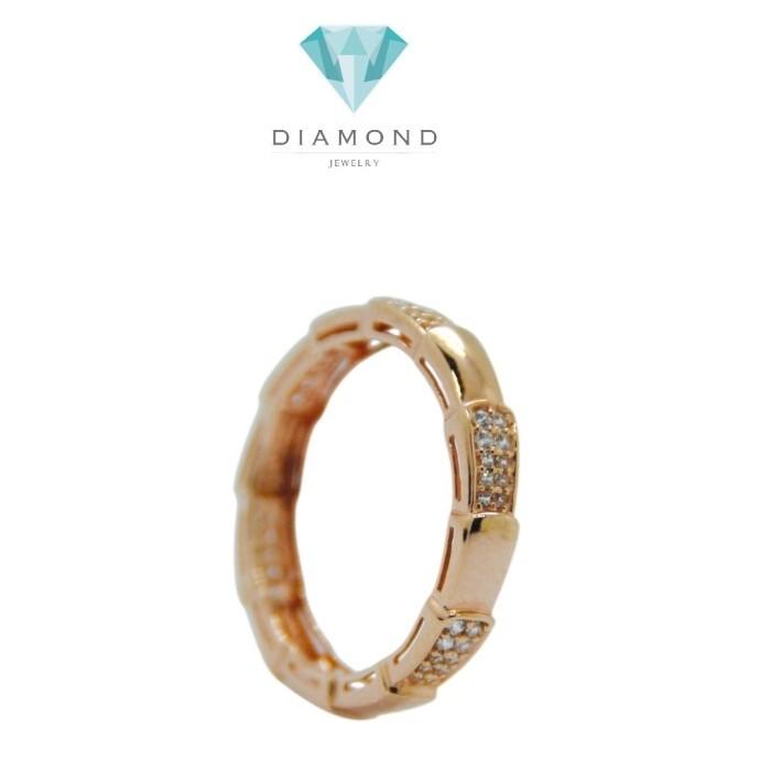 Cincin Emas Model Serpenti 750K/Cincin Model Ular Emas-Diamond Jewelry-358CMS3LS-HT