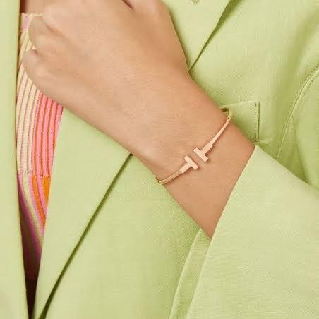 T bangle gold 18K Diamond Jewelry