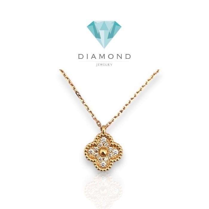 Sweet diamond gold clover vc 18k-Diamond Jewelry