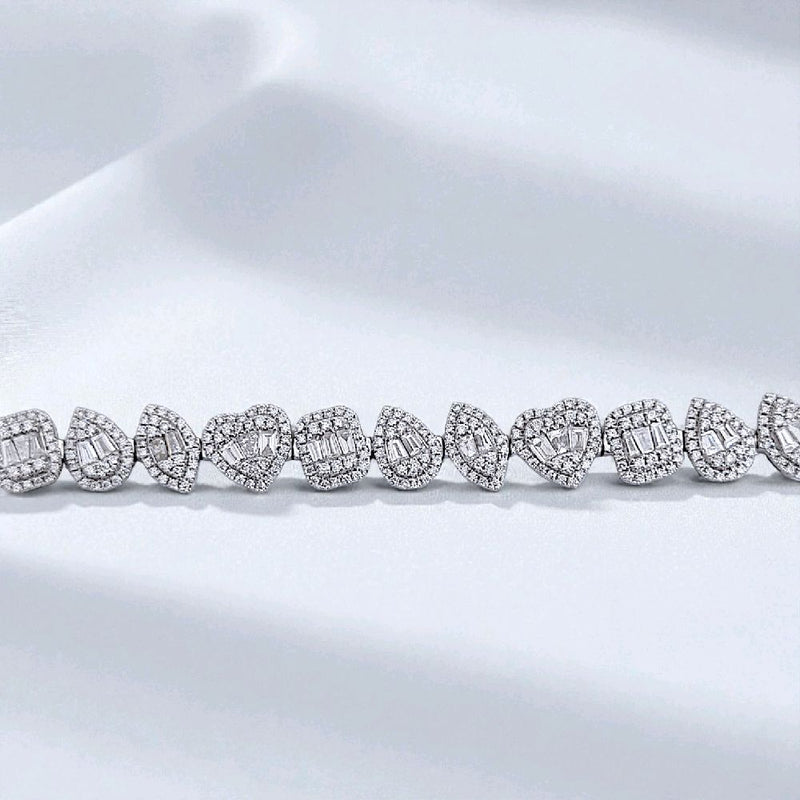 Tennis Fancyshape Diamond Bracelet 18K / Gelang Berlian Tennis Fancyshape 18K / Diamond Jewelry 402GB16238PRLS-HT
