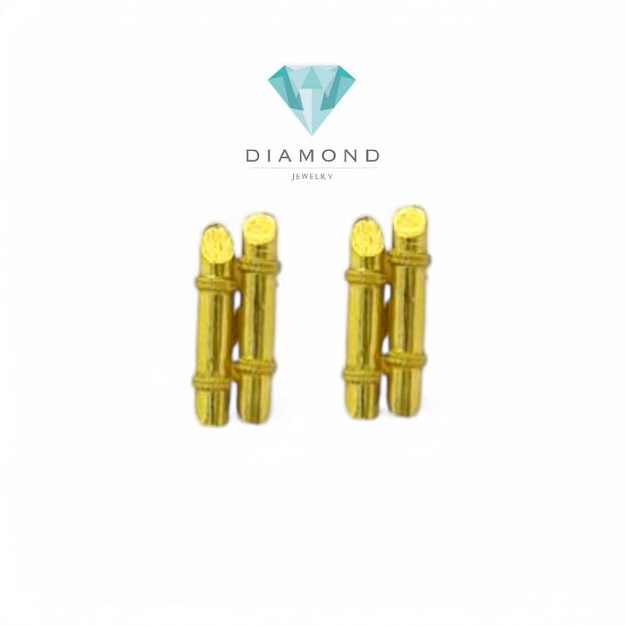 Anting Mas Model Kayu 23K-Diamond Jewelry