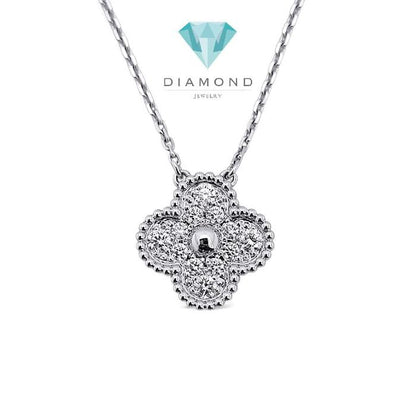 Clover Diamond Necklace 18K / Kalung Clover Berlian 18K / Diamond Jewelry 394KBDAB87000LS-HT