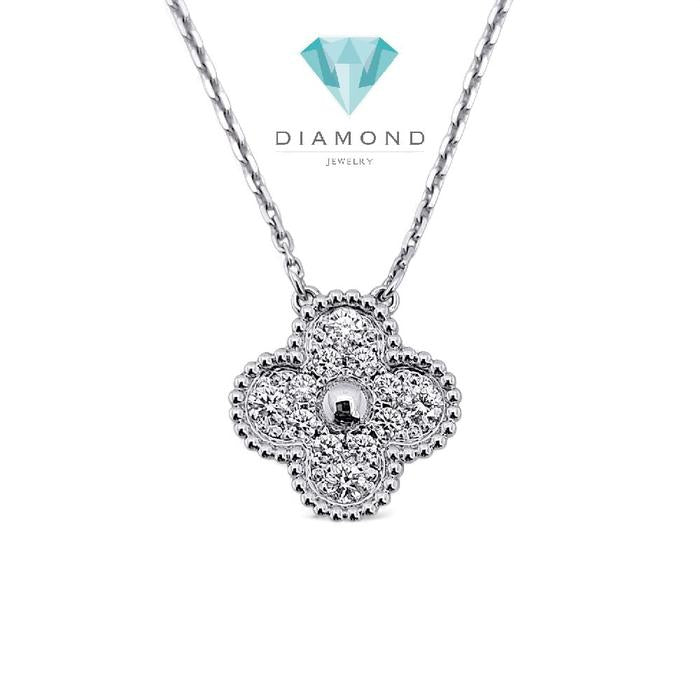 Clover Diamond Necklace 18K / Kalung Clover Berlian 18K / Diamond Jewelry 394KBDAB87000LS-HT