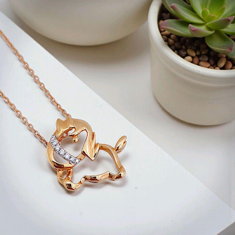 Uniqorn Diamond Necklace 18K / Kalung Berlian Kuda Poni 18K / Diamond Jewelry 120KB43000AB HT
