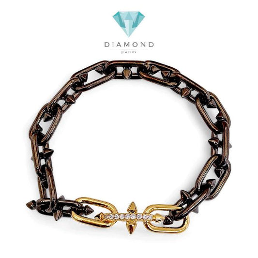 Hardware Titan Diamond Bracelet 18K / Gelang Rantai Titan Berlian 18K /Diamond Jewelry 134GBD452000AB-HT