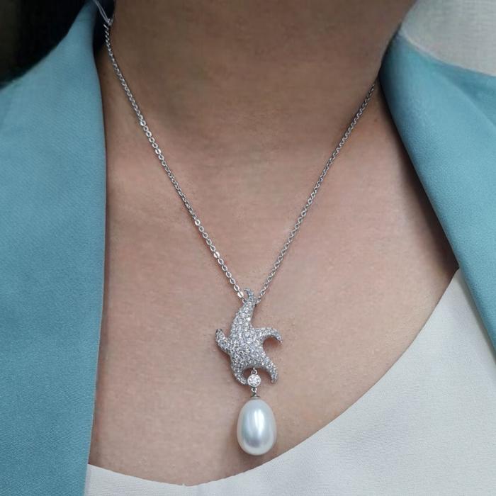 Liontin Star Diamond Pearl 18K / Diamond Jewelry