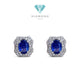 Blue Sapphire Diamond Earring 18K / Diamond Jewelry