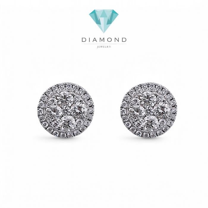 Pearl Diamond Earrings duo diamond south sea 18K / Diamond Jewelry