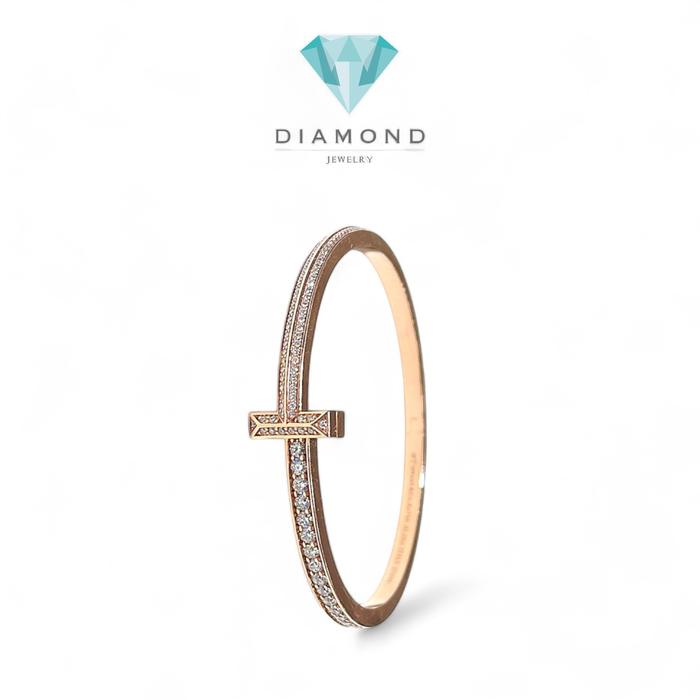 T1 Full Diamond Bangle/Gelang Berlian Model T1 Diamond Jewelry-5GBD20424DM-HT