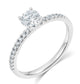 Diamond Solitaire Ring/Duo Ring Diamond 18K Gold-Diamond Jewelry-99CBPF938LSWP/99CBPF938LSWP-98CB1133LS-HT