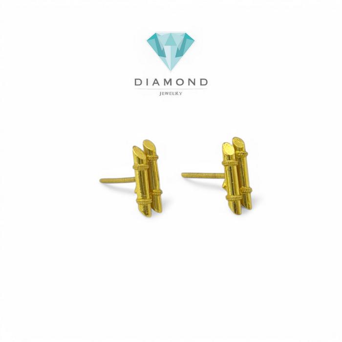 Anting Mas Model Kayu 23K-Diamond Jewelry