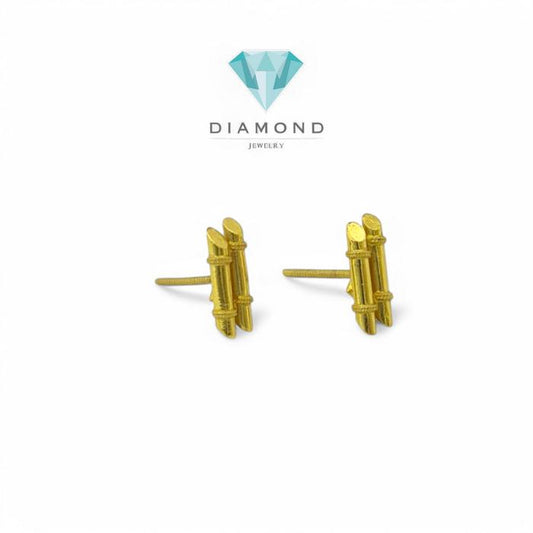 Anting Mas Model Kayu 23K-Diamond Jewelry