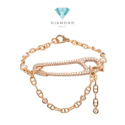 chain d ancher punk medium bracelet Diamond - Diamond Jewelry