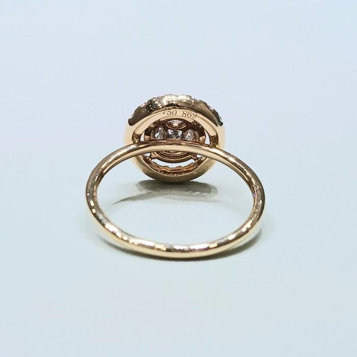 Double Round Diamond 18 rose gold-Diamond Jewelry