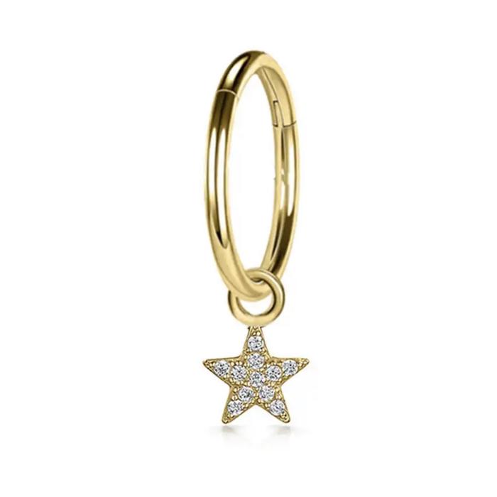 Star Earring Gold -Gift pay day Diamond Jewelry
