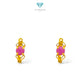Rubby Gold Earrings 23K / Anting Emas Ruby 23K / Diamond Jewelry / 299AMSWP2