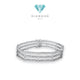 Diamond Bracelet tri listring tennis - Gelang Berlian - Diamond Jewelry - White 03030409