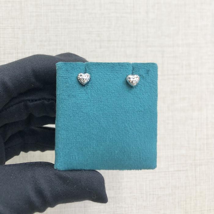 Heart Earring White Gold 750K-Diamond Jewerly-390AMS103LS-HT