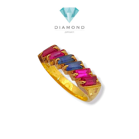 Rainbow Gold Ring 23K / Cincin Emas Pelangi 23K / 59CMSWP5
