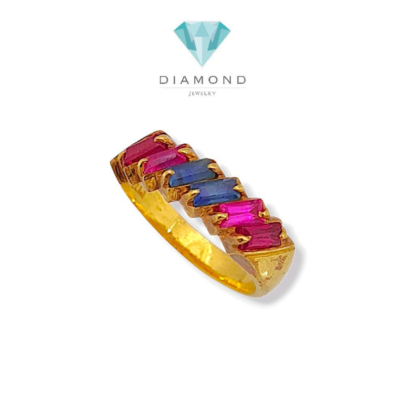 Rainbow Gold Ring 23K / Cincin Emas Pelangi 23K / 59CMSWP5
