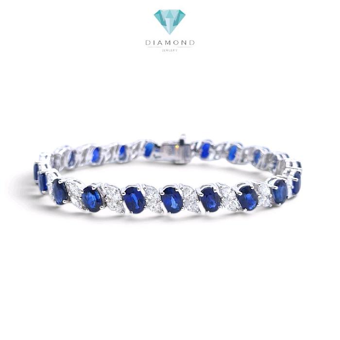 Blue Sapphire Diamond Bracelet 18K / Gelang Berlian Blue Sapphire 18K / Diamond Jewelry / 8GB11500PGK